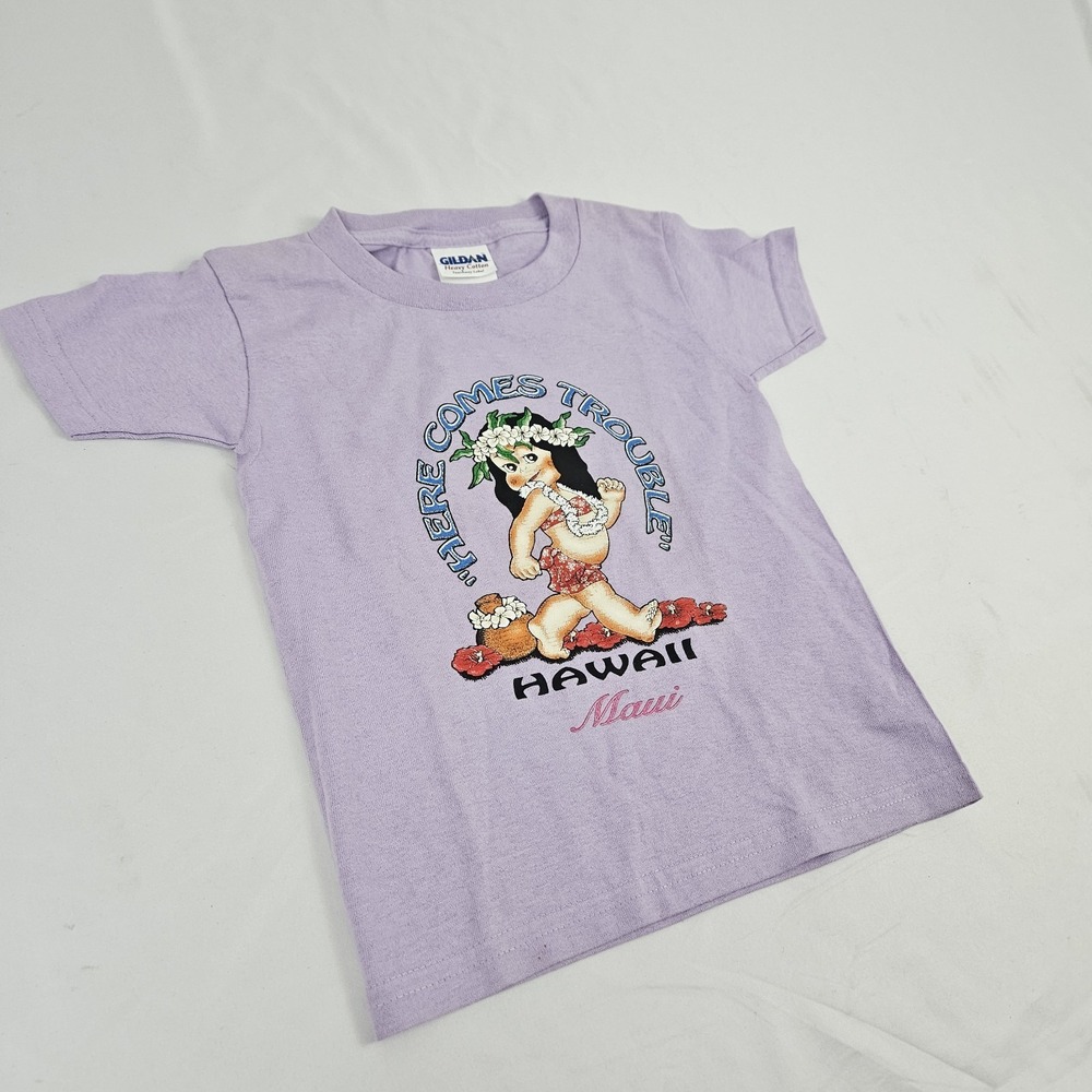 Toddler Hawaii Souvenir Girl T-Shirt Purple Short Sleeve Size 3T NWOT